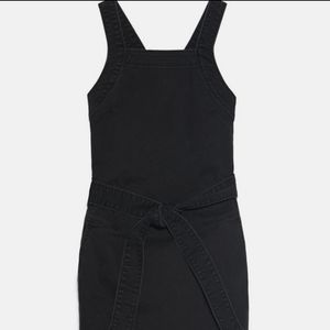 Zara black denim dress